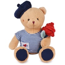 Peluche Ours avec rose - Le Romantique - 25 cm