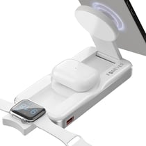 Forever Powerbank MagSafe 3 en 1 pour iPhone / Apple Watch / AirPods 10000mAh Blanc