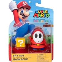 Maskache avec bloc : figurine super mario 7 cm - figurine nintendo articulé - jakks