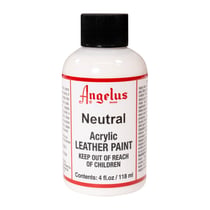 Flacon 118 ml - Peinture acrylique Angelus pour cuir - Neutre - Haute qualité.
