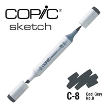 Copic - Marqueur à l'alcool Copic Sketch C8 Cool Gray No.8