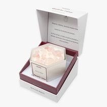 Bougie bijou pierres Quartz Rose - parfum Monoï des Îles - Sloya