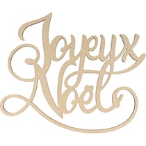 Joyeux Noël mot en bois 8x6 cm - Artemio