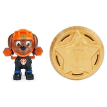 Pat patrouille zuma avec sac a dos et badge - figurine chien - paw patrol - spin master - 20128240