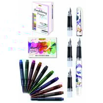 Coffret - Stylo plume - Calligraphie - 3 plumes différentes - 10 cartouches - ONLINE