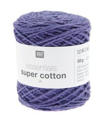 Coton à tricoter ou crocheter Essentials Super Cotton DK - Rico Design 18 Bleu Roi