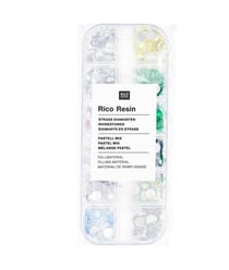 Mélange de Diamants en Strass de Couleur Pastel pour Résine - Ajoutez une Touche de Charme Délicat à Vos Créations - Rico Design Multicolore
