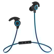 Casque Sport Bluetooth Sans Fil Intra-Auriculaire Avec Micro Pour Smartphone Bleu YONIS