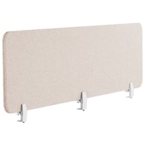 Séparateur Cloison Acoustique de Bureau et Table Beige en Polyester et Matière Synthétique 180 x 40 cm Idéal pour le Open Space