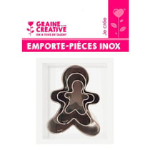 6 mini emporte-pièces inox - Bonhomme en pain d'épices