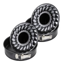 Ensemble de 2 Moules à manqué et à savarin double fond 24 cm Zenker Black Metallic