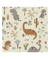 Tissu coton enfant dracorex de 150 cm de largeur dracorexécru vendu par 50 cm