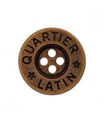 Carte de 4 boutons Jeans Quartier Latin 16mm - Prym Marron