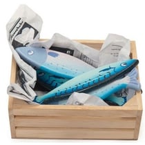 Mes poissons frais en bois - cagette du marche - le toy van - tv184