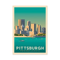 Affiche 30x40 cm - Pittsburgh - Olahoop Travel Posters