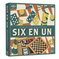 Coffret jeux en bois – 6 en 1 - Professor Puzzle - Vert