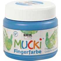 MUCKI Peinture au doigt, bleu, 150 ml/ 1 boîte