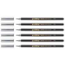 Lot de 6 feutres métallisés pointe pinceau 1-6 mm - EDDING - Argent Métallisé