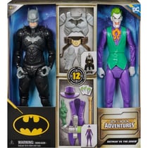 Coffret batman adventure : batman et jocker + 12 accessoires - 2 figurines 30 cm - personnage marvel - spin master