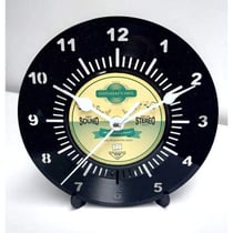 Horloge vinyle 45T recyclé YELLOW