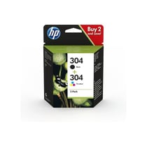 Cartouche d'encre Hp HP 304 Pack de 2 Cartouches d'Encre Noire et Trois Couleurs Authentiques (3JB05AE)