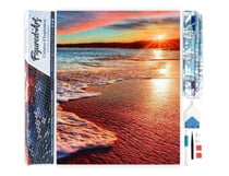 Diamond Painting Broderie Diamant Figured’Art 40x50cm toile entière roulée avec diamants carrés - Ecume à la Plage