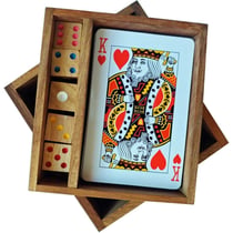 Coffret en bois Cartes et Dés