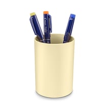 Pot à crayons Rangement stylos en plastique recyclé First GreenSpirit Jaune pâle - CEP