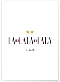 Poster France championne du Monde 2018 | A3 : 29,7x42cm