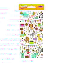 Autocollants réutilisables - Relief 3D - Anniversaire & animaux