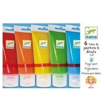 6 tubes de peintures a doigts  - Djeco
