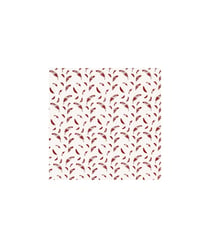 Tissu coton plumes feuillerouge vendu par 50 cm