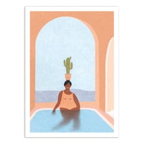 Affiche 30x40 cm - Pool with a view - Lemon Fee
