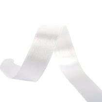 Bobine 40m ruban satin double face fabriqué en France blanc