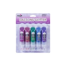 Lot de 5 tubes de 30 ml - Peinture textile 3D Tulip - Pailletée - Effet 3D.