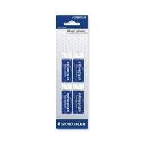 Lot de 4 gommes blanches - Sans phtalate ni latex - Staedtler - Mars plastic