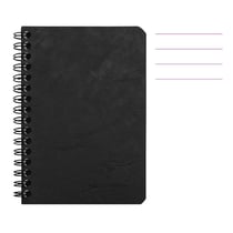 Carnet - A5 - 14,8x21cm - Lignes - 100 pages - Couverture noir - Spirale