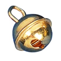 Déco-Clochettes métal (forme boule)9mm sachet 10 pces. , or