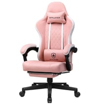 Chaise de bureau ergonomique GTPLAYER - Tissu - LR002-PK - Rose - 50 x 54 x 135 cm