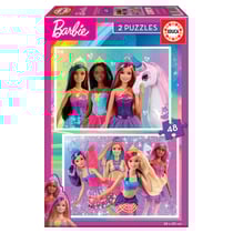 2 puzzles de 48 pieces Barbie