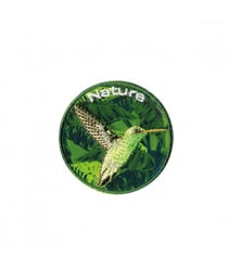 Ecussons Thermocollant Nature fond vert diamètre 5 cm - Mediac Oiseau Vert