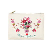 Trousse rectangulaire PM (20x13 cm) - Floral folk (merci maîtresse)