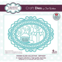 Matrices de découpe - Vitrail anniversaire - 6 dies - Creative Expressions