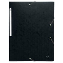 Chemise 3 rabats à élastiques Maxi Capacity carte lustrée 600g/m2 Scotten ®- A4 - Noir - x 25 - Exacompta