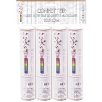 4 Petits Canon à Confettis Multicolores - 10,5 cm