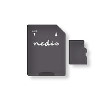 Nedis Carte Mémoire microSDXC 64 Go Class 10 UHS-I avec Adaptateur Noir
