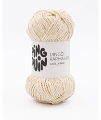 Découvrez le Fil Pingo Raphia Like de Pingouin : Un Must-Have pour Vos Projets de Décoration et d'Accessoires Ecru