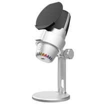 Microphone USB RGB Réduction De Bruit Pour Streaming Et Gaming Blanc YONIS