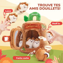 Jouet d'éveil JoyCat - Hutte avec 5 écureuils - 6 à 12 mois