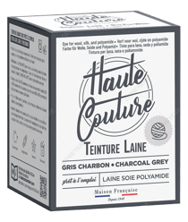 Teinture pour Laine, Soie, Polyamide 300g - Haute Couture : Longue Tenue & Facilité d'Utilisation Gris Charbon